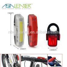 Super Bright USB Rechargeable COB Bike Light with Red and White Light Color